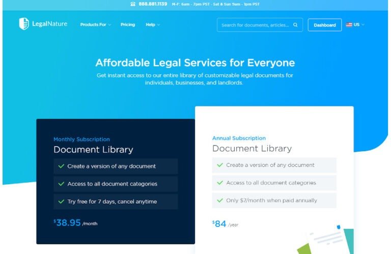 LegalNature Legal Services Review